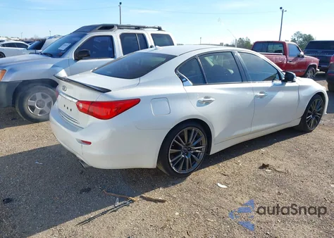 2016 Infiniti Q50 3.0T Red Sport 400 z USA, uszkodzony, nr VIN JN1FV7AP3GM420583